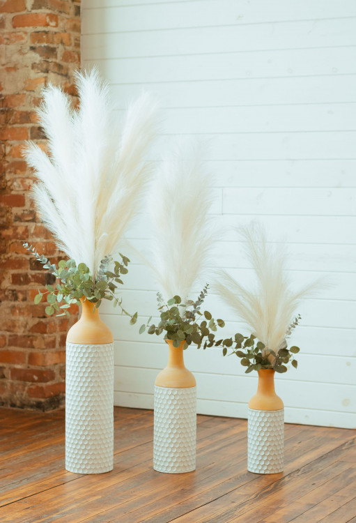 Terracotta Floor Vases (Set of 3)